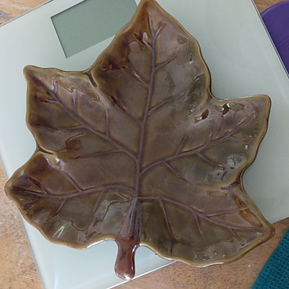 Maple Leaf Serving Dish.